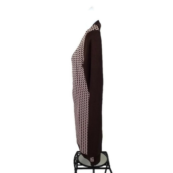 BCBGMaxAzria Brown Pink Long Sleeve Zip Front Cardigan Sweater Womens M NWT - Picture 6 of 13